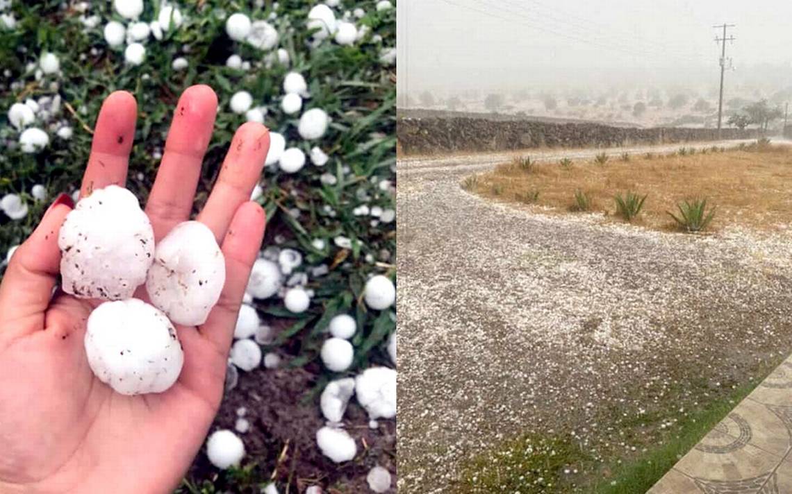 Granizada atípica también cayó en la zona de Monte Escobedo, Zacatecas